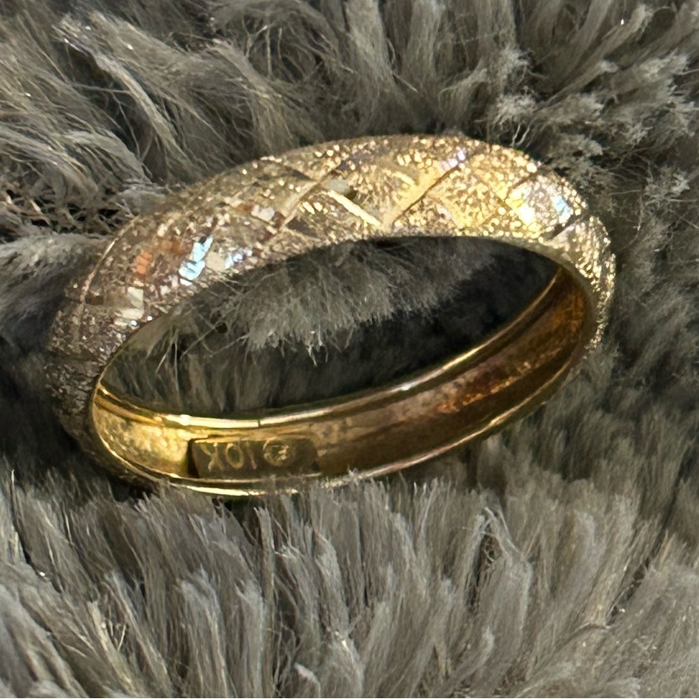 10K Gold Diamond Cut Gold Ring/Band